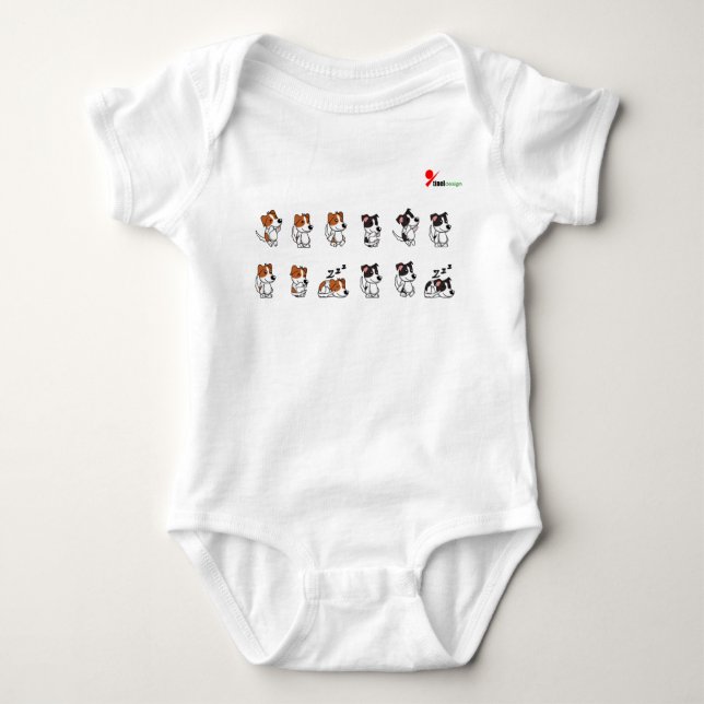 Adorable Hunde Baby Bodysuit Baby Strampler (Vorderseite)