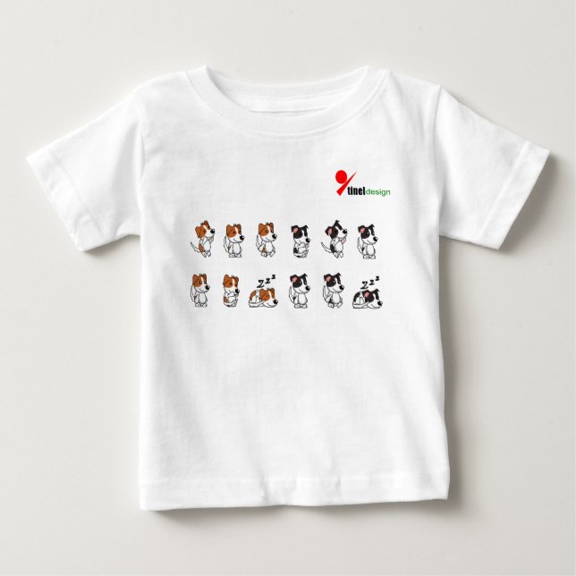 Adorable Hunde Baby T - Shirt (Vorderseite)