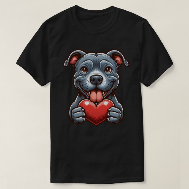 Adorable Hunde begeistern Herz mit glücklichen Aus T-Shirt (Design vorne)