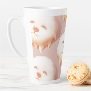 Adorable Hunde Gesicht Donut Milchtasse