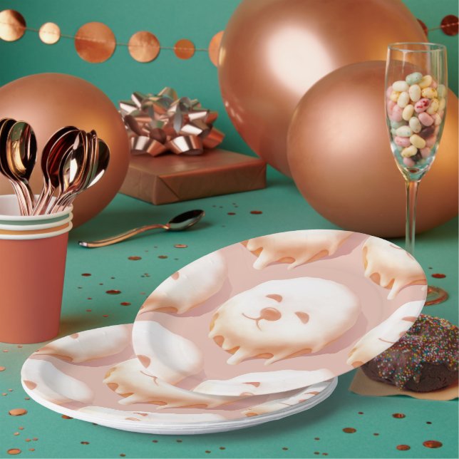 Adorable Hunde Gesicht Donut Pappteller (Multi)