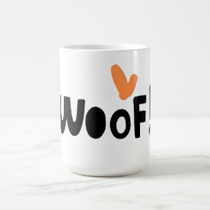 Adorable Hunde Liebhaber "Woof" 15 oz Kaffee Tasse
