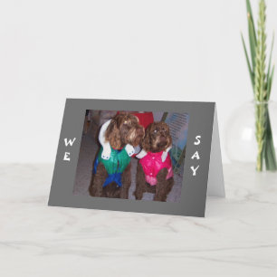 ADORABLE HUNDE SAY ARF (MERRY CHRISTMAS) FEIERTAGSKARTE