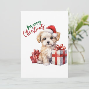 Adorable Hunde Weihnachtskarten Feiertagskarte
