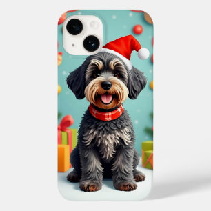 Adorable Hündin in Weihnachtsmannmütze Case-Mate iPhone 14 Hülle