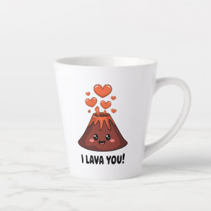 Adorable 'I Lava You' Vulkandesign Milchtasse