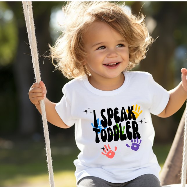 Adorable "I Speak Kleinkind" Kindermädchen T - Shi Kleinkind T-shirt (Von Creator hochgeladen)