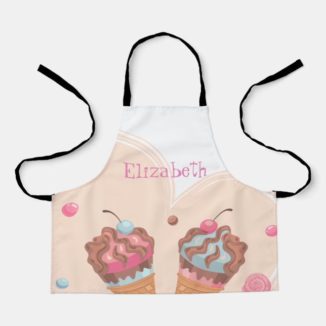 Adorable Ice Cremes Personalisiert Schürze (Vorderseite)