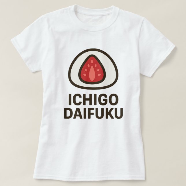 Adorable Ichigo Daifuku Illustration T-Shirt (Design vorne)