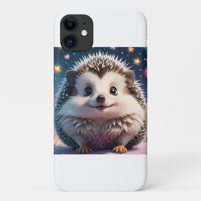 Adorable Igel mit Stars und Herzen Case-Mate iPhone Hülle (Rückseite)