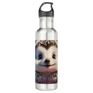 Adorable Igel mit Stars und Herzen Edelstahlflasche