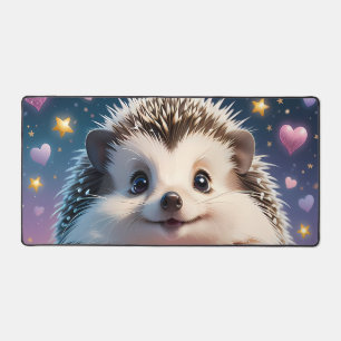 Adorable Igel mit Stars und Herzen Schreibtischunterlage