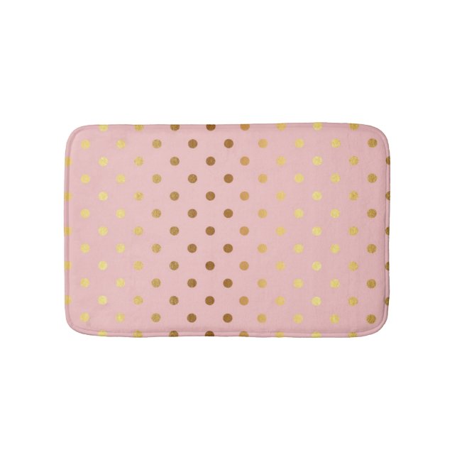 Adorable Imitate Gold Polka Dots Blume Badematte (Vorderseite)