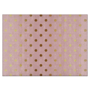 Adorable Imitate Gold Polka Dots Blume Schneidebrett