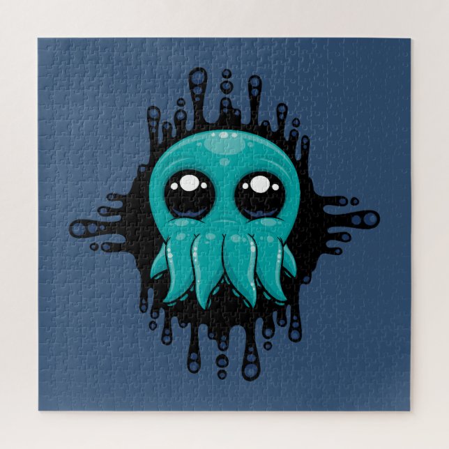 Adorable Inky Baby Octopus Friend Puzzle (Vertikal)