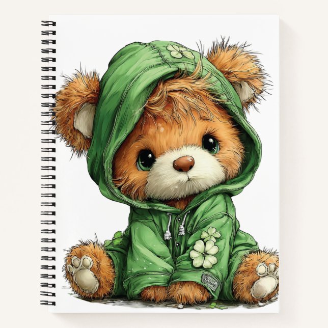 ADORABLE IRISH THEMED TEDDY BEAR NOTIZBUCH (Vorderseite)