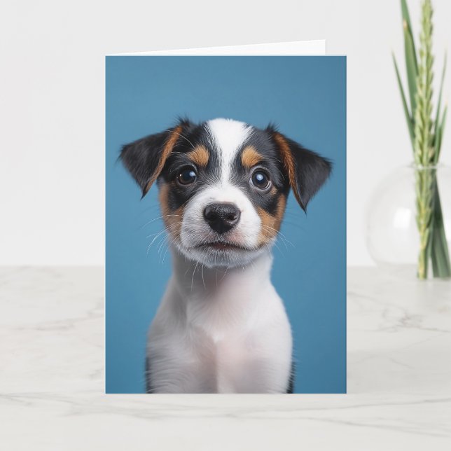 Adorable Jack Russell Terrier Puppy Portrait Einladung (Vorderseite)