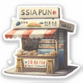 Adorable japanische Feinschmecker-Aufkleber Aufkleber