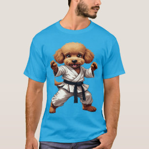 Adorable Karate Puppy Martial Arts Gi Illustration T-Shirt