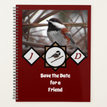 Adorable Kastanuss Rücken Chickadebonbon Monogramm