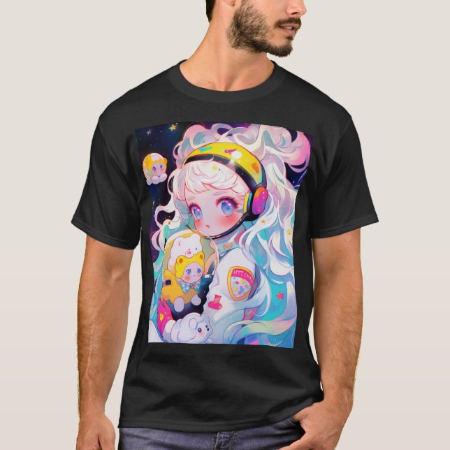 Adorable Kawaii Anime Girl T-Shirt (Vorderseite)