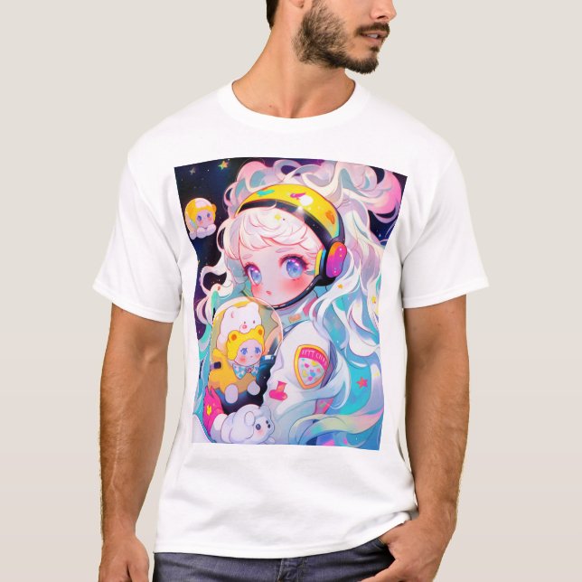 Adorable Kawaii Anime Girl T-Shirt (Vorderseite)