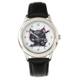 Adorable Kawaii Black Cat Armbanduhr