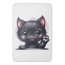 Adorable Kawaii Black Cat