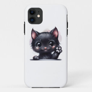 Adorable Kawaii Black Cat Case-Mate iPhone Hülle