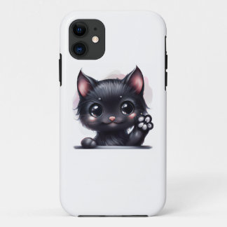 Adorable Kawaii Black Cat Case-Mate iPhone Hülle
