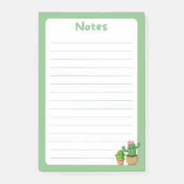 Adorable Kawaii Cactus Soft Green Post-It® Notes Post-it Klebezettel