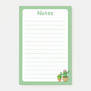 Adorable Kawaii Cactus Soft Green Post-It® Notes Post-it Klebezettel