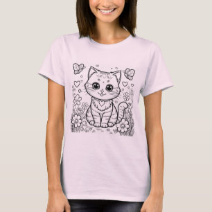 Adorable Kawaii Cat - Niedlicher Kitten Design T - T-Shirt