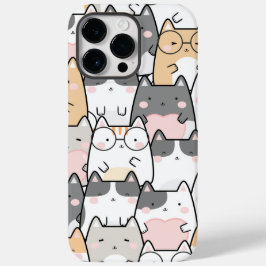 Adorable Kawaii Cats Muster Case-Mate iPhone 14 Pro Max Hülle