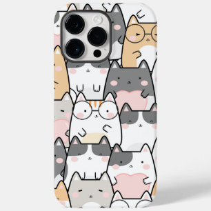 Adorable Kawaii Cats Muster Case-Mate iPhone 14 Pro Max Hülle