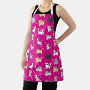 Adorable Kawaii Cats Pattern Schürze