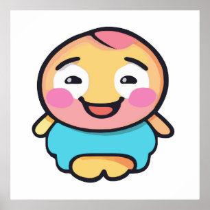 Adorable Kawaii Character - Niedlicher Cartoon Poster