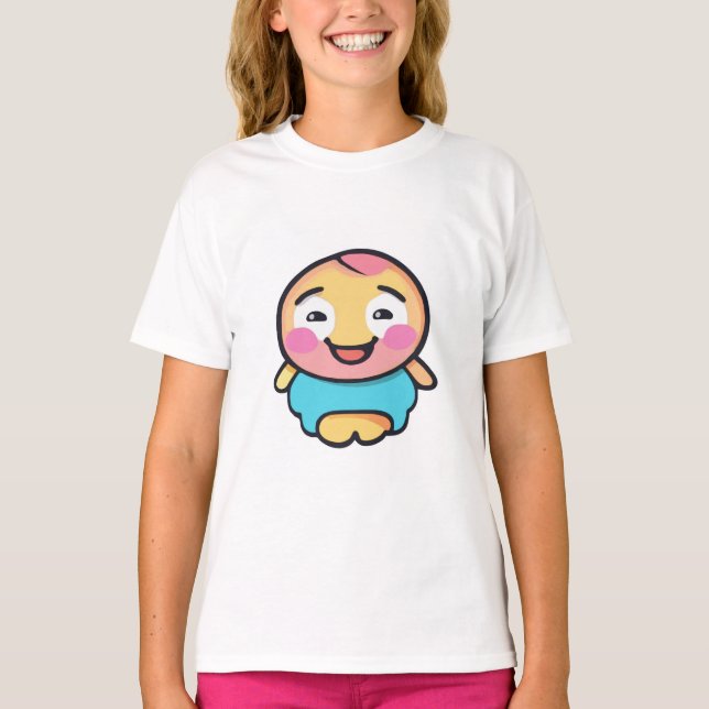 Adorable Kawaii Character - Niedlicher Cartoon T-Shirt (Vorderseite)