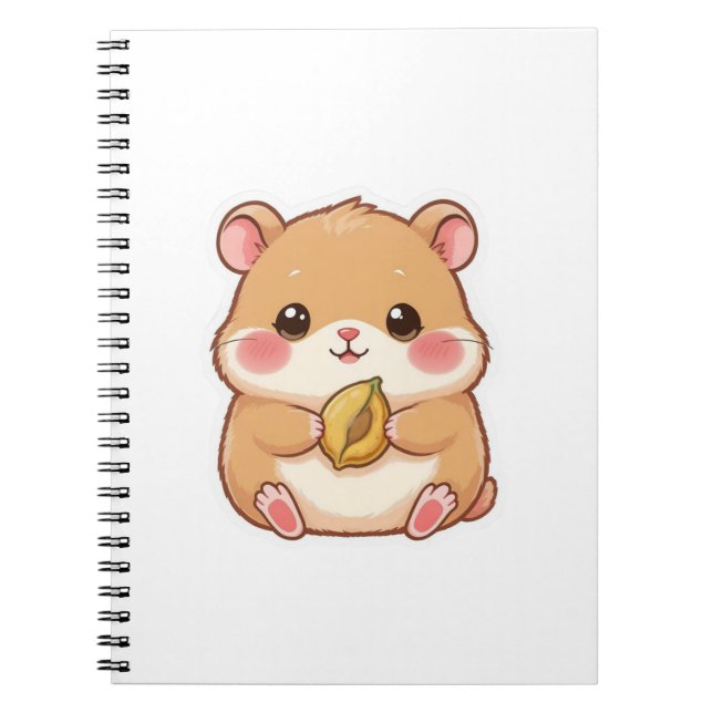 Adorable Kawaii Chibi Hamster Notizblock (Vorderseite)