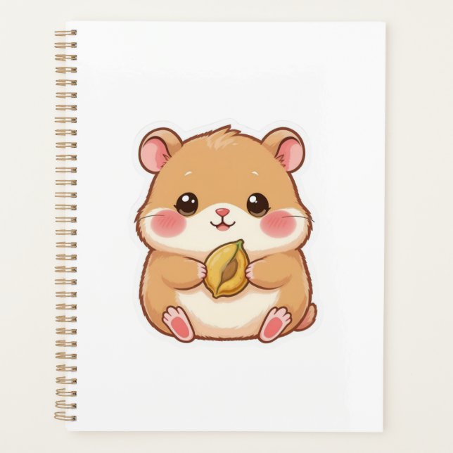 Adorable Kawaii Chibi Hamster Planer (Vorderseite)