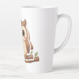 Adorable Kawaii Chibi Owl Milchtasse