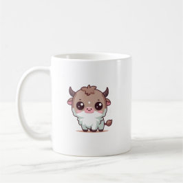Adorable Kawaii Highland Cow - Niedlicher Cartoon  Kaffeetasse
