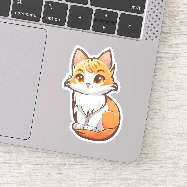 Adorable Kawaii Kitten Aufkleber (Detail)