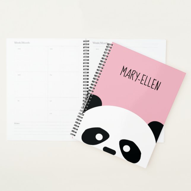 Adorable Kawaii Panda Bärenfront Personalisiert ro Planer (Anzeige)