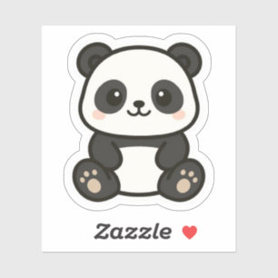 Adorable Kawaii Panda Cartoon Sticker