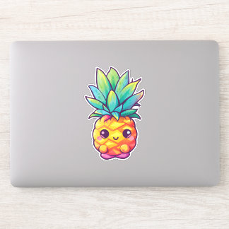 Adorable Kawaii Pineaple | Happy Fruit Aufkleber