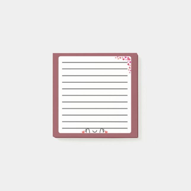 Adorable Kawaii Post-It Note: Wunderbar digital Klebezettel (Vorderseite)