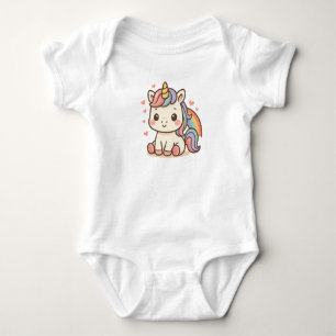 Adorable Kawaii Unicorn Baby Bodysuit - Soft & Com Strampler
