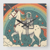 Adorable Kinderuhr mit Retro Space Thema