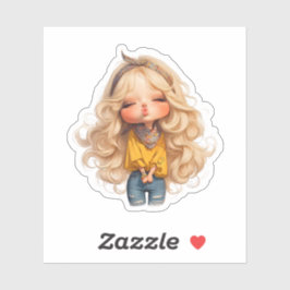 Adorable Kiss Aufkleber